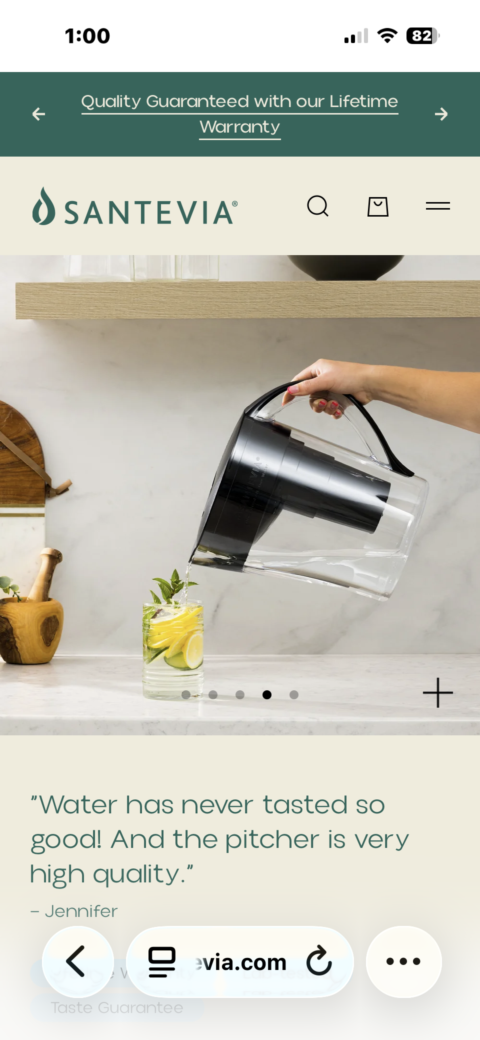 Santevia MINA Water Pitcher